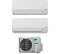 Daikin Climatizzatore Dual Split Inverter 9000 + 12000 Btu Condizionatore con Pompa di calore Gas R32 Wi-Fi (Unità Interna + Unità Esterna) ...