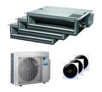 Daikin Condizionatore canalizzabile Mini Sky FDXM-F9 trial split 9000+9000+18000 BTU inverter esterna 6,8 kW