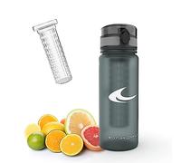 Daikoku - Bottiglia Sportiva d'Acqua da 1L | Senza BPA | Antisperimento | Ergonomica e Resistente agli Urti | Ideale per Sport e Attività all'Aperto | Grigio | 1 Litro