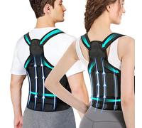 DAILIENFUS Supporto per schiena dritta, correzione posturale per la schiena e gli uomini, regolabile postura correzione cinghia traspirante posteriore posture correttore regolabile dritto nero (L)