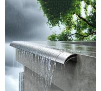 Dailify Listello per Bordo Esterno della Parete, Barra Deviatrice della Pioggia per Grondaia Profilo in Alluminio, Listelli per Davanzale Finestra(21ft (6.5m))