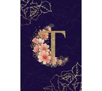 Daily Affirmation, Prayer, Reflection and Gratitude Journal with Scriptures - Initial T Purple and Gold Journal | 180+ Lined Prompted Pages | 6x9 Inch ... for Women and Girls | 6-Month Undated Journal