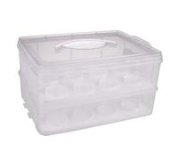 Daily Bake Porta cupcake impilabile da 24 tazze, chiusura a clip sicura, manigli