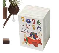 Daily Calendar 2026 - Cartoon Illustration Planner | 365 Days Small Tear Off Desk Calendar for Home, Workplace, Dorm, Apartment, House, Bedroom, School, Nursery, Shop, Ufficio, Study Room, Gift Idea