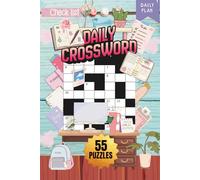DAILY CROSSWORD| 55 PUZZLES, 6x9"| BEAUTIFUL FRONT& BACK COVER|LARGE PRINT| DAILY THEMED PUZZLE BOOK |110 PAGES: SOLUTIONS INCLUDED: FUN FOR ANY ... EASY TO READ| STRESS RELIEF| CALM YOUR MIND