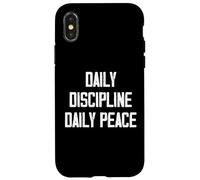Daily Discipline Daily Peace Custodia per iPhone X/XS