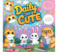 Daily Dose of Cute: Adult Coloring Book with 50 Adorable Everyday Animal Scenes - Easy Coloring Pages with Fill-in Captions for Stress Relief, Relaxation and Fun