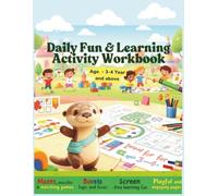 Daily Fun & Learn Activity Workbook (Age 3-4+): Mazes, Matching Games, Puzzles & Brain Boosting Play for Kids