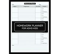 Daily Homework Planner for ADHD Kids: Undated Assignment Notebook for Elementary Students