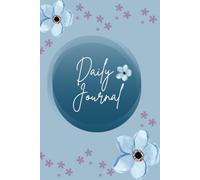 Daily Journal: Blue Watercolor Floral Notebook, Aesthetic Lined Diary