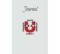 Daily Journal: Softcover, Wide Ruled Notebook with prompts on Faith, Family, Finance, Fitness | 6x 9 150 pages| Great Gifts For...Graduates, Adults, Teens