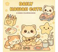 Daily Kawaii Cat: A Cute Cat Coloring Book