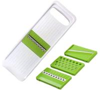 Daily-Max Tagliaverdure Manuale a Mandolina 4 in 1 MAX-3259 - Affettaverdure, Julienne e Grattugia per Verdure, Frutta, Patate, Carote, Cetrioli, Pomodori e Zucchine - Utensile Cucina Multifunzione, F