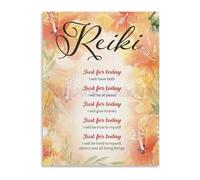 Daily Mindfulness Principles Canvas Wall Art Inspirational Print for Therapy Office Counseling Room Decor(Unframed,08x12inch(20x30cm))