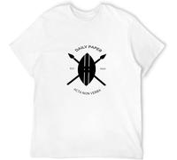 Daily Paper Half Sleeve T Shirt Cotton Tops Men Summer Fashion Tees White L