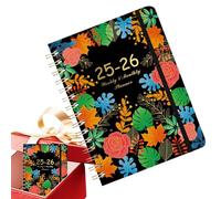 Daily Planner 2025 - Libro dell'agenda hardcover, grafico settimanale compatto | A5 Time Journal Planner per l'organizzazione del tavolo per adolescenti con configurazione schemi da donna, layout di