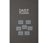 Daily Planner - 365 Pages | Full Year Day-per-Page Layout | 6 x 9 in | Time Schedule, Priorities & Notes | Gray Fabric Design: A structured scheduler ... time slots, top priorities and note space.