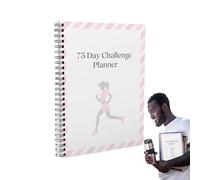 Daily Planner, 75 Day Habit Tracker, 8.27 Inch Multifunctional Coil Notepad, Portable Organizer for Time Tracking Goal Setting Task Schedule Meal Workout Business Meeting Travel