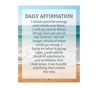 Daily Positive Affirmations Motivational Wall Art Print for Home Office Inspirational Classroom Decor(Framed,12x18inch(30x45cm))