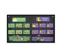 Daily Routine Chart for Toddler 2 in 1 Morning Night Visual Schedule for Parents with Autistic Children