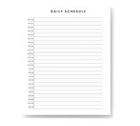 Daily Schedule Planner: 12 AM to 11 PM Hourly Time Block Organizer, Undated Monday-Friday Daily Agenda Book 8.5” X 11”