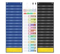 Daily Schedule Pocket Chart - Daily Schedule Pocket Chart - 15+1 with Dry | erase Pens,Schedul Pockets Charts, Scheduling Pockets Chartz, Educational Charts for Classroom Ofice Home Preschool Activity