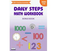 Daily Steps Math Workbook - Bonus Book | Pre-K / Preschool / Kindergarten | Ages 3-6