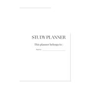Daily Study Planner for Students: Academic Assignment Tracker, Weekly Goals and Daily Lined Schedule Notebook (6x9 Inches, Black and White Interior)