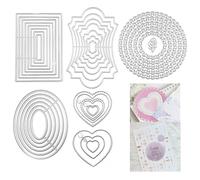 Daily Treasures 5 set di fustelle per la creazione di biglietti, 33 fustelle in acciaio inox, stampi da taglio in metallo per fai da te, scrapbooking, arte e festa della mamma