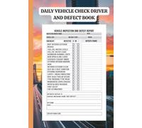 Daily Vehicle Check Driver and Defect Book,Hgv Daily Vehicle Check ,Vehicle Inspection Checklist Log Book for Drivers and Truckers