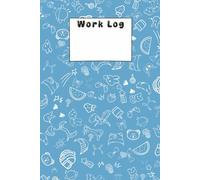 Daily Work Log Book with Hand-Drawn Chibi Girl Drawings (Blue): Undated 6 Month Planner