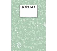 Daily Work Log Book with Hand-Drawn Chibi Girl Drawings (Green): Undated 6 Month Planner