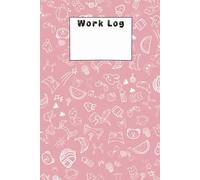 Daily Work Log Book with Hand-Drawn Chibi Girl Drawings (Pink): Undated 6 Month Planner