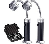 DailyAdorn Lampada Barbecue Magnetica, 2 Pezzi LED Grill Light Lampada Barbecue Magnetica BBQ Set 360 Gradi Regolabile Accessori per Camping Party Nero