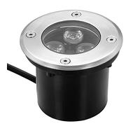 Dailyart Faretti da Pavimento, Faretto da Pavimento da Incasso 3W 230V AC IP65 270lm Faretti a Incasso LED da Segnapasso esterno lampada da terra, acciaio inox rotondo caldo Bianco
