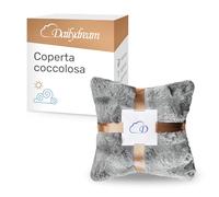 Dailydream Coperta in finta pelliccia, calda, morbida, di lusso, 150 x 200 cm, grigio