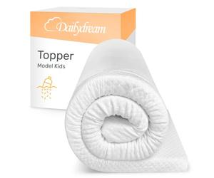 Dailydream Topper lettino junior 140x70 cm memory foam, altezza 5 cm, «Edition Kids Clean Ocean, Model M », Topper per materasso, divano letto o letto da campeggio, Coprimaterasso confortevole