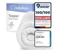 Dailydream Topper matrimoniale 160x200 cm memory foam, altezza 5 cm, «Edition Clean Ocean, Model M », Topper per materasso, divano letto o letto da campeggio, Coprimaterasso confortevole