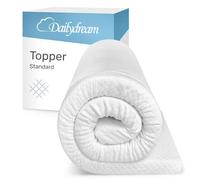 Dailydream Topper matrimoniale 160x200 cm memory foam, altezza 7 cm, «Edition Pure, Model L », Topper per materasso, divano letto o letto da campeggio, Coprimaterasso confortevole