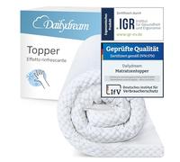 Dailydream Topper matrimoniale piccolo 140x200 cm memory foam, altezza 5 cm, «Edition Cool Touch, Model M », Topper per materasso, divano letto o letto da campeggio, Coprimaterasso confortevole