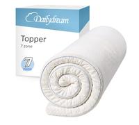 Dailydream Topper singolo 90x200 cm schiuma comfort, altezza 6 cm, «Edition 7-Zones, Model L/XL », Topper per materasso, divano letto o letto da campeggio, Coprimaterasso confortevole