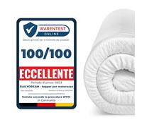 Dailydream Topper una piazza e mezza 120x200 cm memory foam, altezza 5 cm, «Edition Clean Ocean, Model M », Topper per materasso, divano letto o letto da campeggio, Coprimaterasso confortevole
