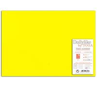 Dailylike lkf137u Foglio di Tessuto Adesivo Tinta Unita Cotone Giallo 30 x 21,5 x 0,1 cm