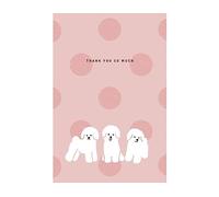 Dailylike Scheda illustrazione bichon 10 x 15 cm.