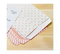 Dailylike Set 6 buste stampate assortite con etichette Vol. 1 rosa ribbon 16,5 x 25 cm. 3 modelli, 2 buste per modello