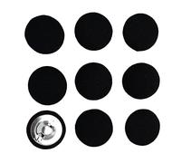 Dailymall Bottoni Rivestiti in Tessuto A Fungo da 10 Pezzi per Accessori per Abbigliamento da Cucire 20mm - Nero, 20 Millimetri