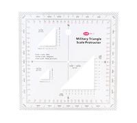 Dailymall Scala di Coordinate e goniometro per Navigazione, Escursionismo, 12,7 x 12,7 cm, per Leggere mappe