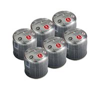 DAIMANN - Cartuccia Gas 190g Monouso Compatibile con Fornello a Gas da Campeggio e Bruciatori Portatili - Set da 6 - Miscela Propano Butano per Gas Campeggio, con Valvola di Sicurezza