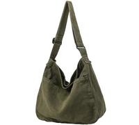 DAINAOTM Borsa a tracolla in tela casual hobo borsa a tracolla per donne e uomini grande borsa messenger borsa da viaggio lavoro, 1 verde militare., Large