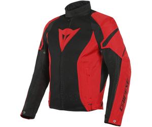 Dainese Air Crono 2 Tex Giacca tessile moto, nero-rosso, taglia 44 per maschi